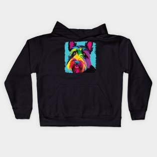 Scottish Terrier Pop Art - Dog Lover Gifts Kids Hoodie